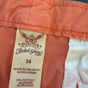Faded Glory Salmon Shorts